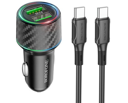 АЗУ Borofone BZ21 Brilliant 48W PD30W+QC3.0 (1Type-C/1USB) + Type-C to Type-C (00000064385_1)