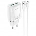 СЗУ Borofone BA54A Wide road QC3.0 (2USB) + Type-C (00000064399_1)