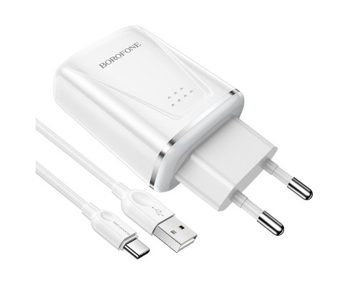 СЗУ Borofone BA54A Wide road QC3.0 (2USB) + Type-C (00000064399_1)