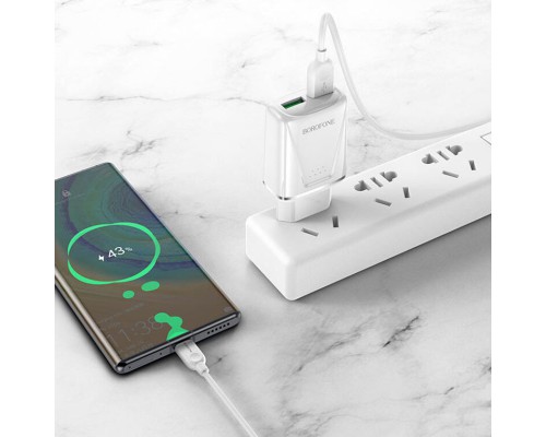 СЗУ Borofone BA54A Wide road QC3.0 (2USB) + Type-C (00000064399_1)