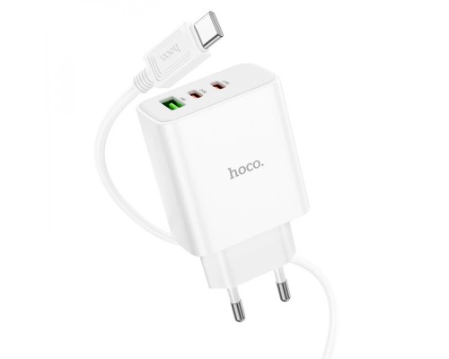 СЗУ Hoco C126A PD40W+QC3.0 (1USB/2Type-C) + Type-C to Lightning (00000068927_1)