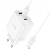 СЗУ Hoco C126A PD40W+QC3.0 (1USB/2Type-C) + Type-C to Lightning (00000068927_1)