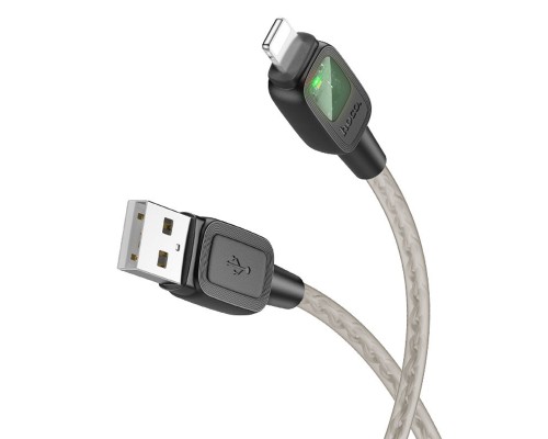 Дата кабель Hoco U124 Stone silicone power-off USB to Lightning (1.2m) (00000067545_1)