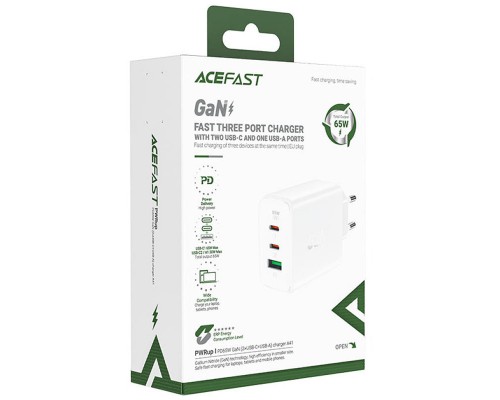 СЗУ Acefast A41 PD65W GaN (2*USB-C+USB-A) (00000065892_2)