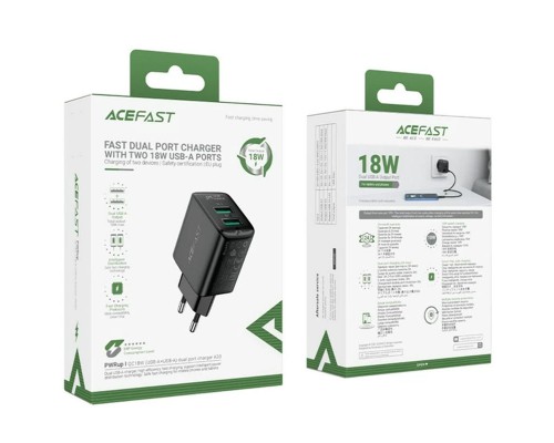 СЗУ Acefast A33 QC18W (USB-A+USB-A) dual port (00000065893_1)