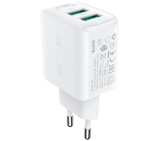 СЗУ Acefast A33 QC18W (USB-A+USB-A) dual port (00000065893_2)