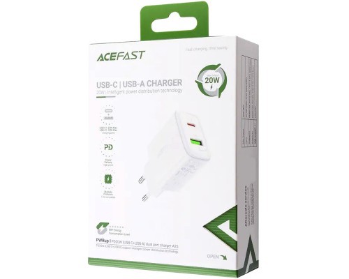 СЗУ Acefast A25 PD20W (USB-C+USB-A) dual port (00000065895_1)