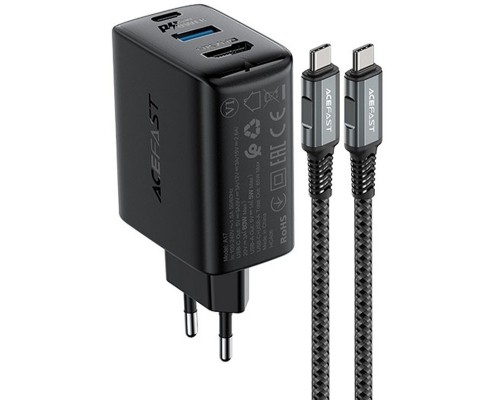 СЗУ Acefast A17 65W GaN multi-function HUB + кабель Type-C to Type-C (00000065897_1)