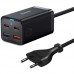 СЗУ Baseus GaN3 Pro 2хType-C+2USB 65W EU (with Cable Type-C to Type-C 100W (20V/5A) 1m) (CCGP04) (00000063772_1)