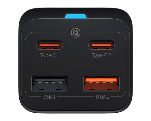 СЗУ Baseus GaN3 Pro 2хType-C+2USB 65W EU (with Cable Type-C to Type-C 100W (20V/5A) 1m) (CCGP04) (00000063772_1)