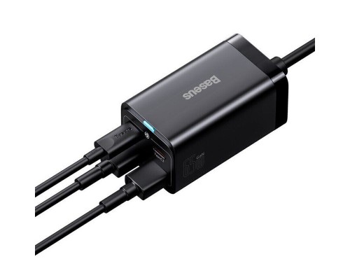 СЗУ Baseus GaN3 Pro 2хType-C+2USB 65W EU (with Cable Type-C to Type-C 100W (20V/5A) 1m) (CCGP04) (00000063772_1)