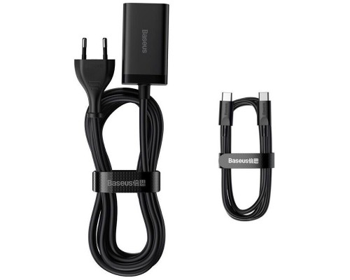 СЗУ Baseus GaN3 Pro 2хType-C+2USB 65W EU (with Cable Type-C to Type-C 100W (20V/5A) 1m) (CCGP04) (00000063772_1)