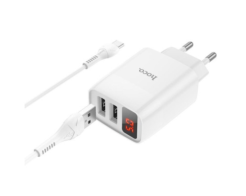СЗУ HOCO C86A (2USB/2.4A) + Type-C (00000053231_1)