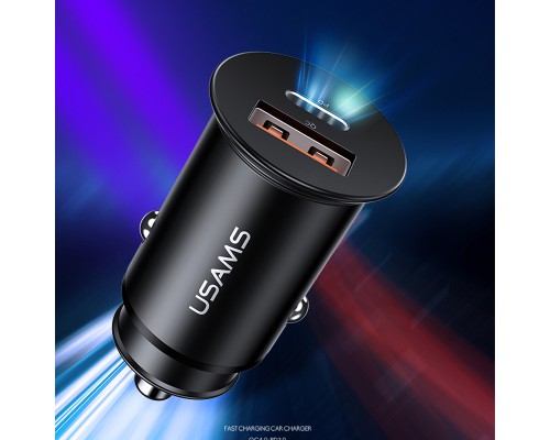 АЗУ USAMS US-CC097 C15 QC4.0+PD3.0 Fast Charging Car Charger (00000034520_1)