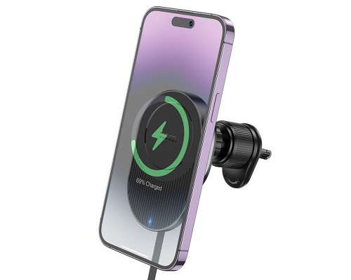 Автодержатель с БЗУ Hoco HW12 Guardian magnetic (air outlet) (00000067556_1)