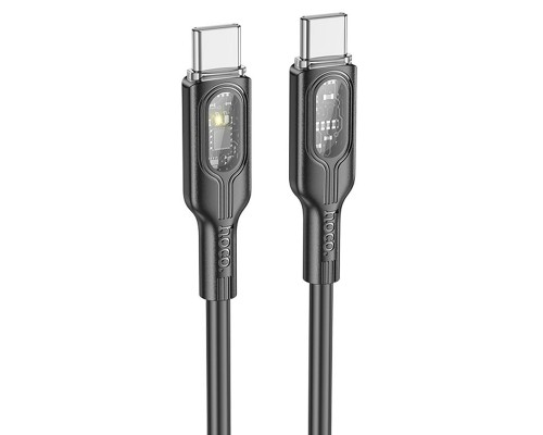 Дата кабель Hoco U120 Transparent explore intelligent power-off PD 60W Type-C to Type-C (1.2m) (00000066088_2)