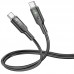 Дата кабель Hoco U120 Transparent explore intelligent power-off PD 60W Type-C to Type-C (1.2m) (00000066088_2)