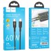 Дата кабель Hoco U120 Transparent explore intelligent power-off PD 60W Type-C to Type-C (1.2m) (00000066088_2)
