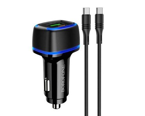 АЗУ Borofone BZ14A PD20W+QC3.0 (1Type-C/1USB/3A) + Type-C to Type-C (00000056329_1)