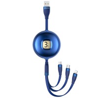 Дата кабель Usams US-SJ508 U69 3IN1 Retractable Cable 1m (00000049214_2)