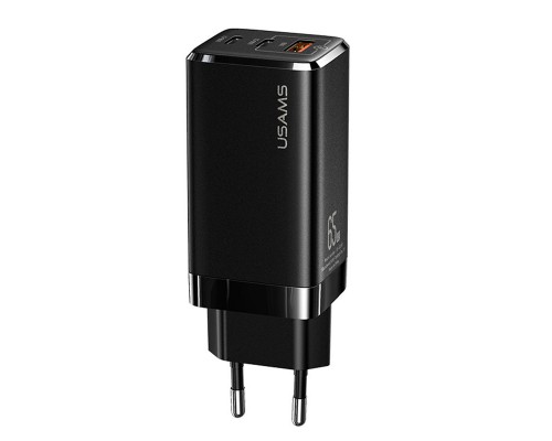 СЗУ Usams US-CC110 GaN Mini 65W (2Type-C/1USB QC) (00000039674_2)