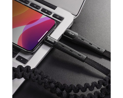 Дата кабель Hoco U78 "Cotton treasure elastic" lightning (1.2М) (00000039184_1)