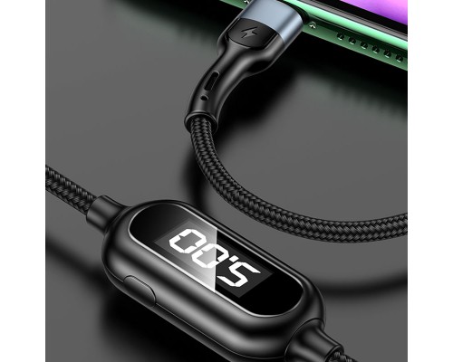 Дата кабель Usams US-SJ423 U48 Digital Display USB to Lightning (1.2m) (00000036174_1)