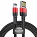 Дата кабель Baseus Cafule Lightning Cable Special Edition 2.4A (1m) (CALKLF) (00000031842_1)