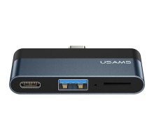 Переходник HUB Usams US-SJ491 Type-C Mini Hub (Type-C + USB + Micro SD) (00000049255_1)