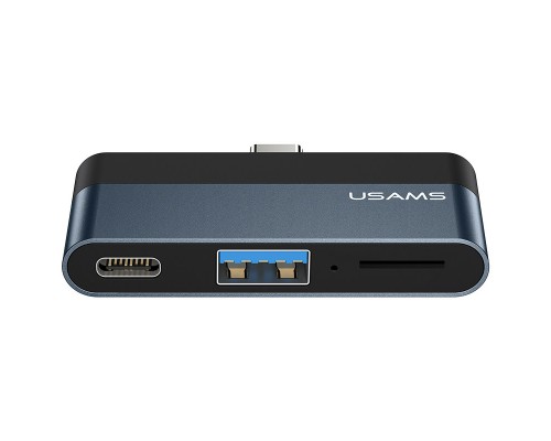 Переходник HUB Usams US-SJ491 Type-C Mini Hub (Type-C + USB + Micro SD) (00000049255_1)