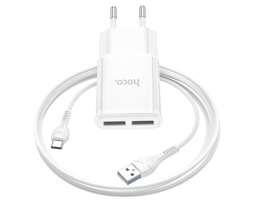 СЗУ HOCO C88A (2USB/2.4A) + Type-C (00000055840_1)