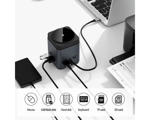 БЗУ + HUB WIWU Wi-W025 Cube 9in1 USB-C (00000071966_1)