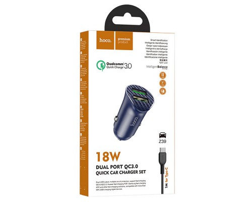 АЗУ Hoco Z39 QC3.0 (2USB) + Type-C (00000041720_1)