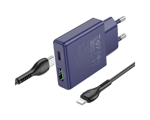 СЗУ Hoco N45 Biscuit PD30W+QC3.0 + Type-C to Lightning (00000071065_2)