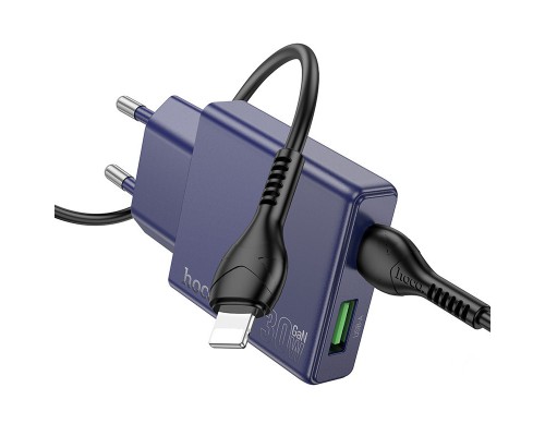 СЗУ Hoco N45 Biscuit PD30W+QC3.0 + Type-C to Lightning (00000071065_2)