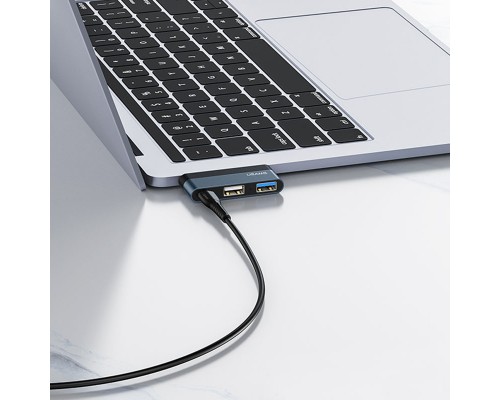 Переходник HUB Usams US-SJ490 Type-C Mini Hub (2USB port + Type-C) (00000049254_1)