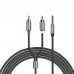 Аудио кабель Aux Hoco UPA10 Lotus Double RCA Audio 3.5 mm (1,5м) (00000032941_1)