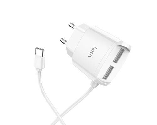 СЗУ Hoco C59A (2USB/2.4A) + Type-C (00000039224_1)