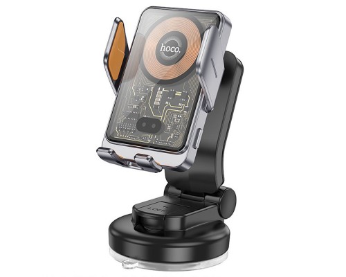 Автодержатель с БЗУ Hoco HW8 Transparent Discovery Edition (center console) (00000067520_1)