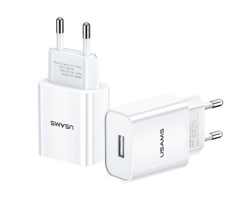 СЗУ USAMS US-CC075 T18 Single USB Travel Charger (EU) (00000034488_1)