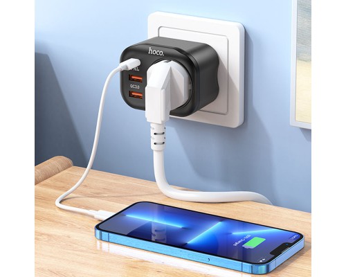 СЗУ Hoco NS3 Multifunctional PD20W (2USB/1Type-C/1xSocket) (00000064566_1)