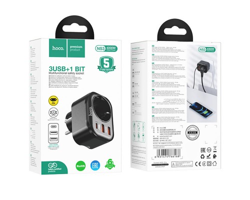 СЗУ Hoco NS3 Multifunctional PD20W (2USB/1Type-C/1xSocket) (00000064566_1)