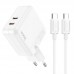 СЗУ Hoco C110A Lucky PD35W (2 Type-C) + Type-C to Type-C (00000064586_1)