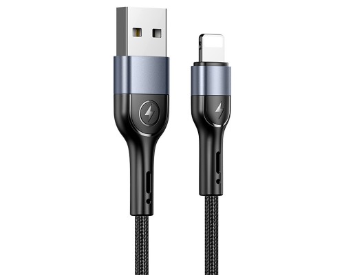 Дата кабель Usams US-SJ448 U55 Aluminum Alloy Braided USB to Lightning (1m) (00000062675_1)