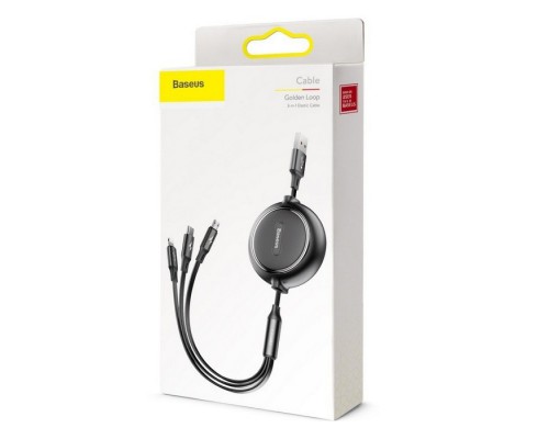 Дата кабель Baseus Golden Loop 3-in-1 (1.2m) (CAMLT-JH) (00000035167_1)