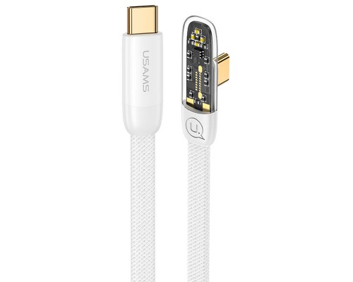 Дата кабель USAMS US-SJ587 Type-C to Type-C PD 100W Right-angle (2m) (00000062634_2)