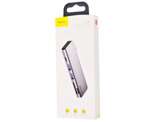 Переходник Hub Baseus Harmonica 5-in-1 (CAHUB-K) (00000031225_1)