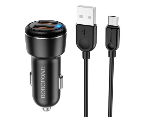 АЗУ Borofone BZ17 QC3.0 (2USB/3A) + MicroUSB (00000055340_1)