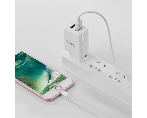 СЗУ Hoco C62A Victoria 2.1A 2USB + cable Lightning (00000033983_1)