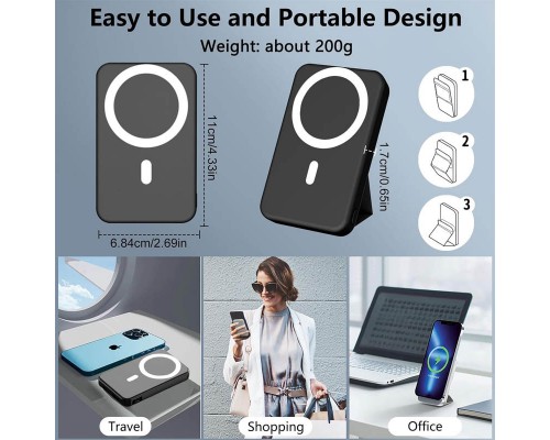 Портативное ЗУ Power Bank JJT-A27-1 PD20W+QC 22.5W с БЗУ 10000 mAh (00000069059_1)